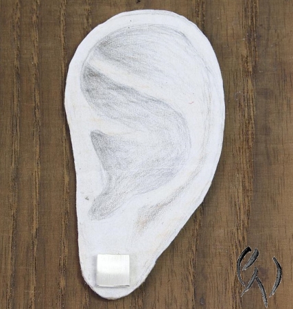 Ohrstecker Nathia, Platin 950/-, strichmatt